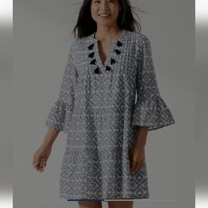 Tommy Bahama Diamond Clip Jacquard Tier Dress